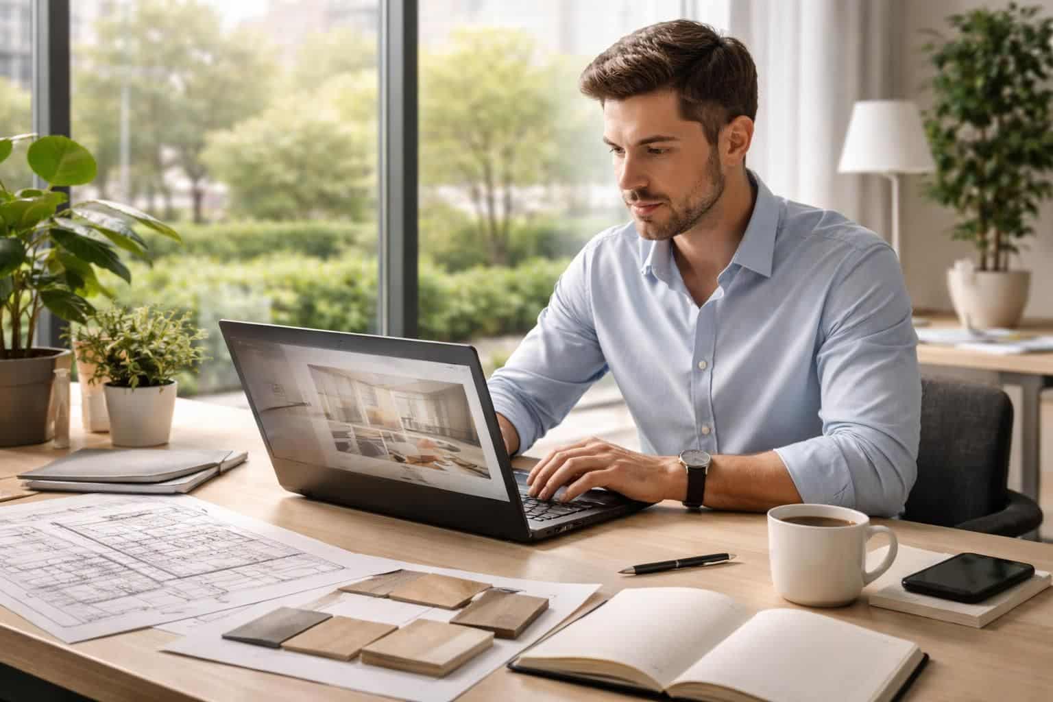 Bureaux : préparer une présentation d’aménagement sur PC portable Acer