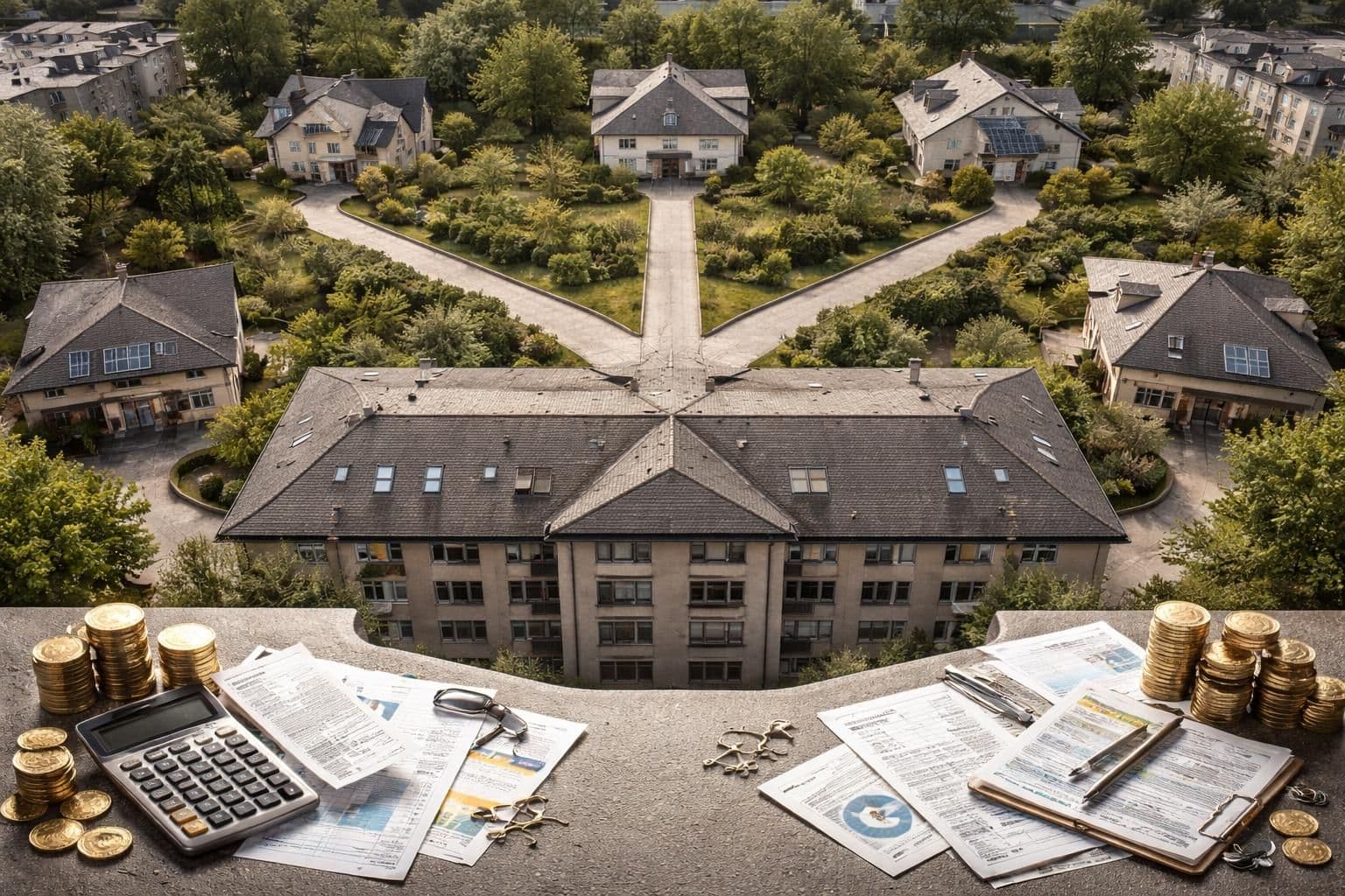 découvrez les implications financières d'une toiture commune sans copropriété et comment gérer les coûts et responsabilités liés à son entretien.