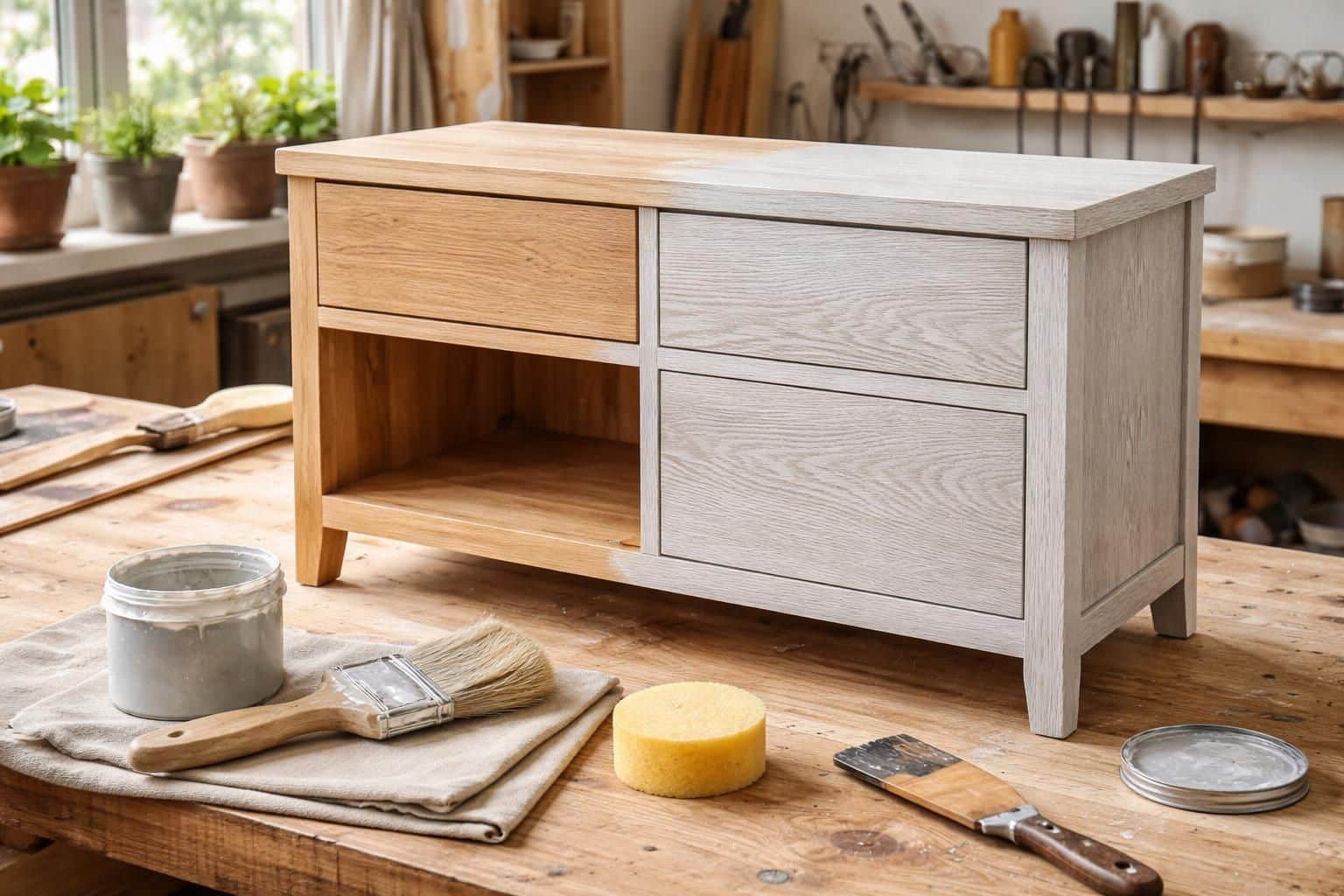 Comment repeindre un meuble en ceruse